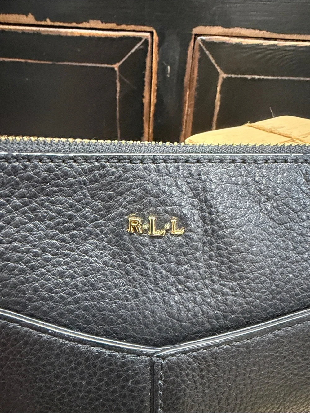 Ralph Lauren Leather Crossbody Bag in Black